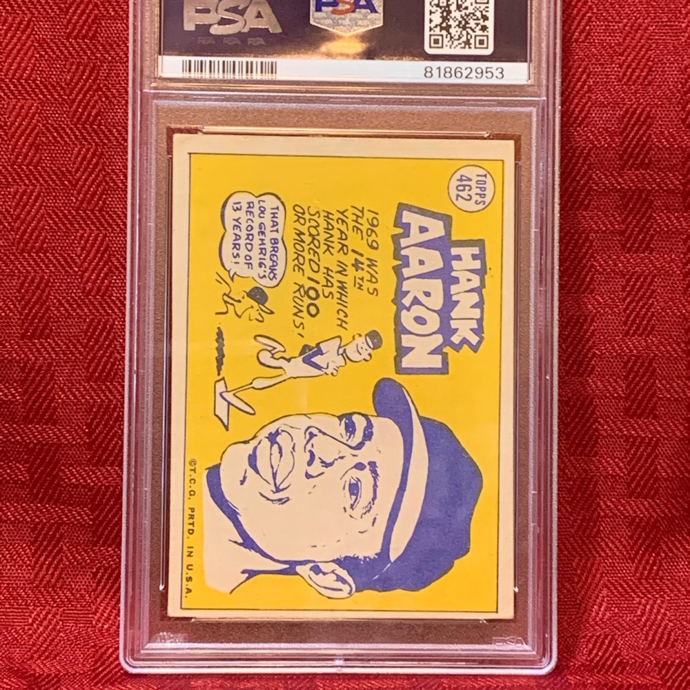 1970 Topps Hank Aaron Baseball Card - Picture 3 of 3